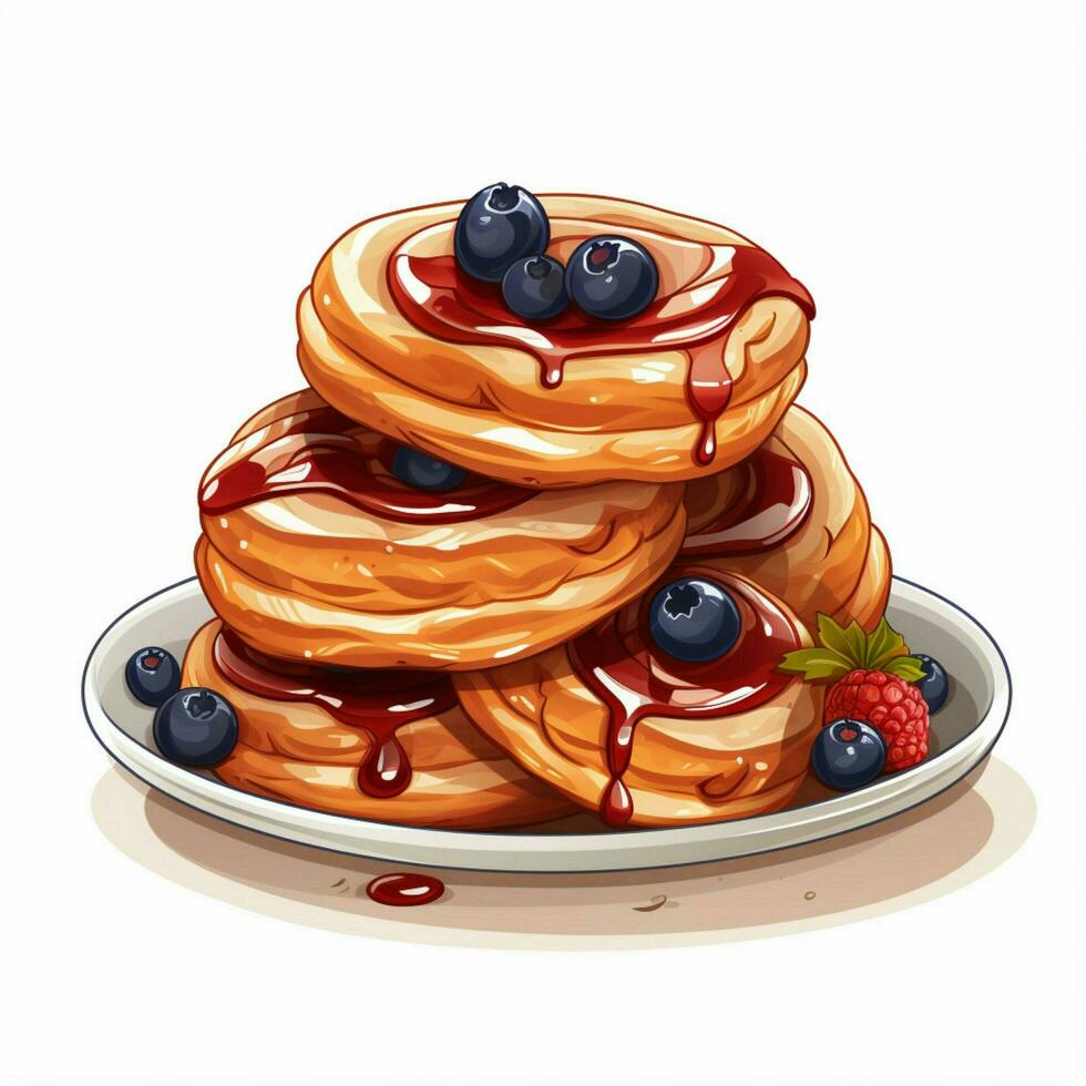 Danishes 2d vector illustration cartoon in white backgroun photo