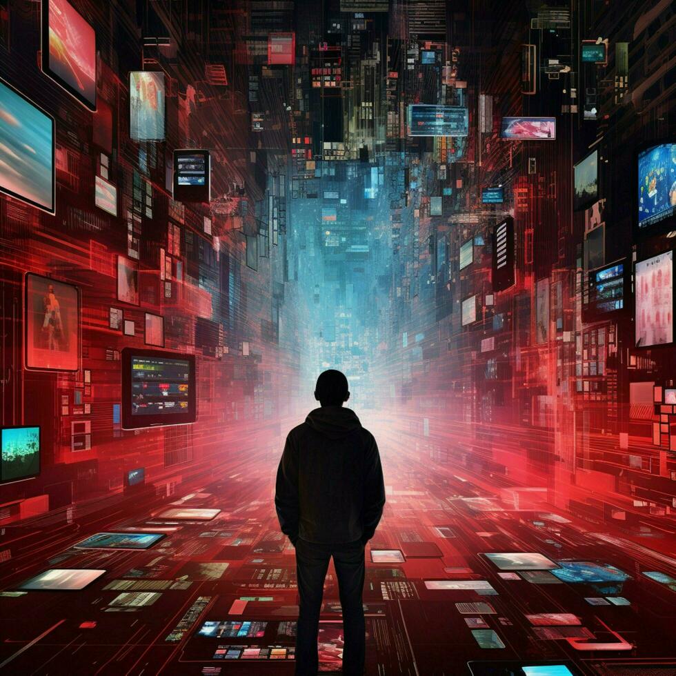 Data corruption mesmerizingly rearranging visual elements photo