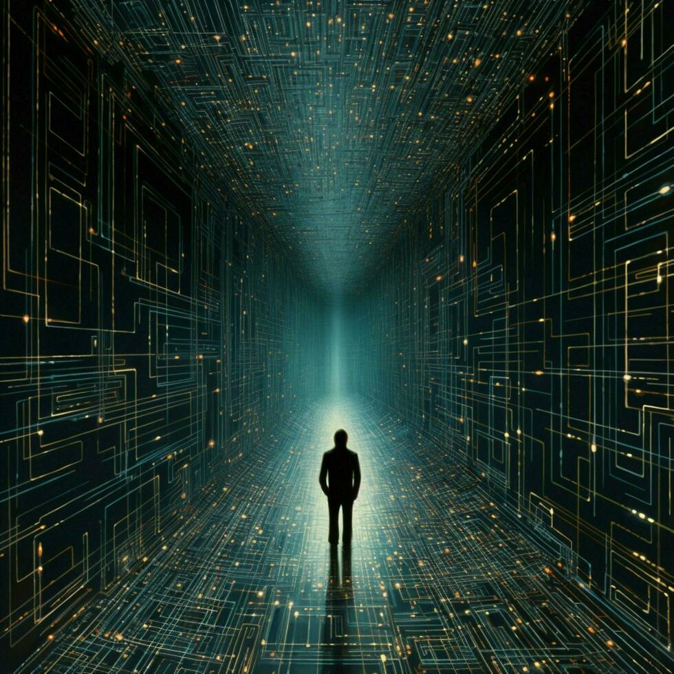 Data corruption mesmerizingly rearranging visual elements photo