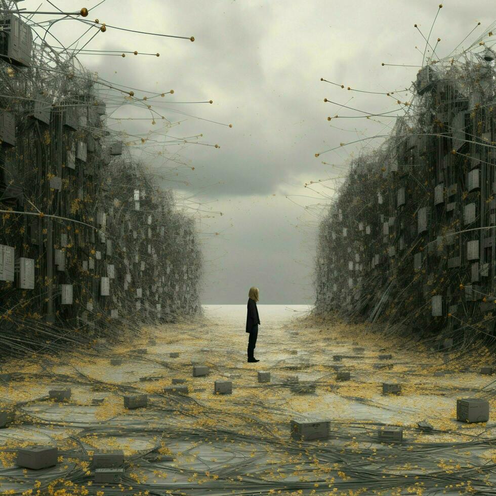 Data decay manifesting as surreal and beautiful imagery photo