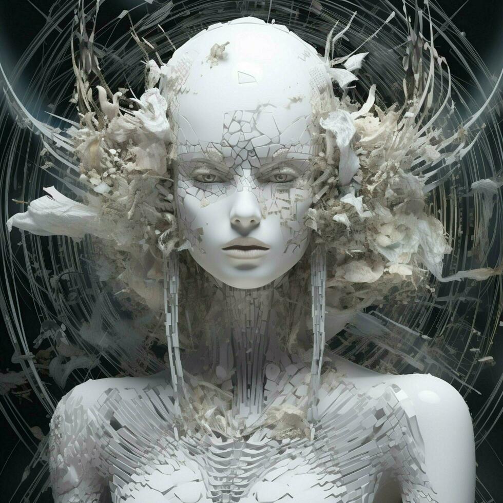 Data loss giving birth to ethereal and fragmented designs photo