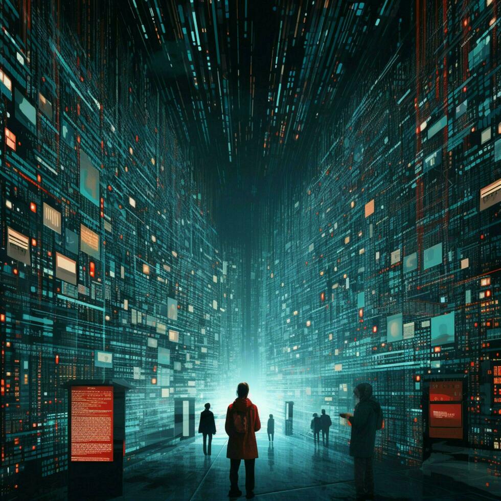 Data corruption mesmerizingly rearranging visual elements photo