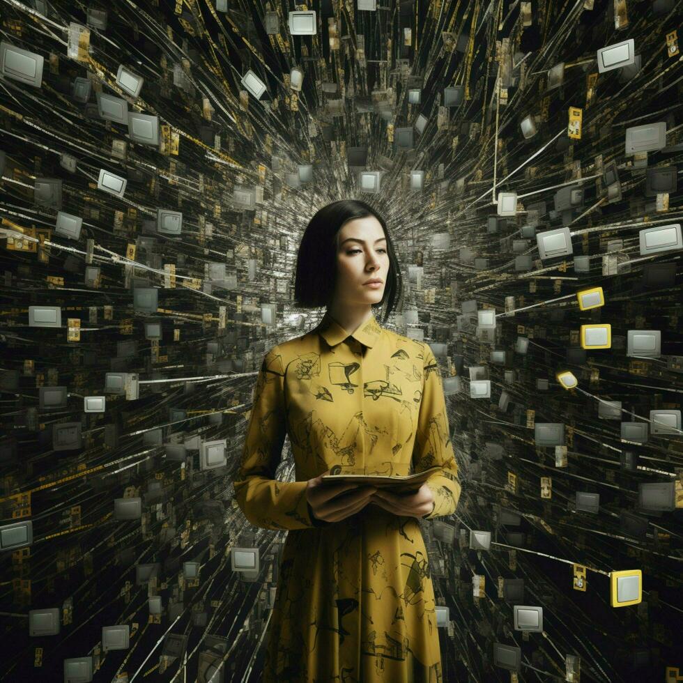 Data corruption mesmerizingly rearranging visual elements photo