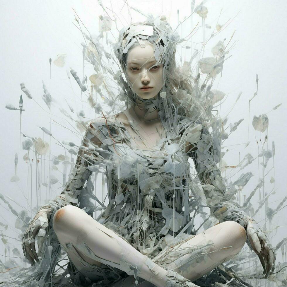 Data loss giving birth to ethereal and fragmented designs photo