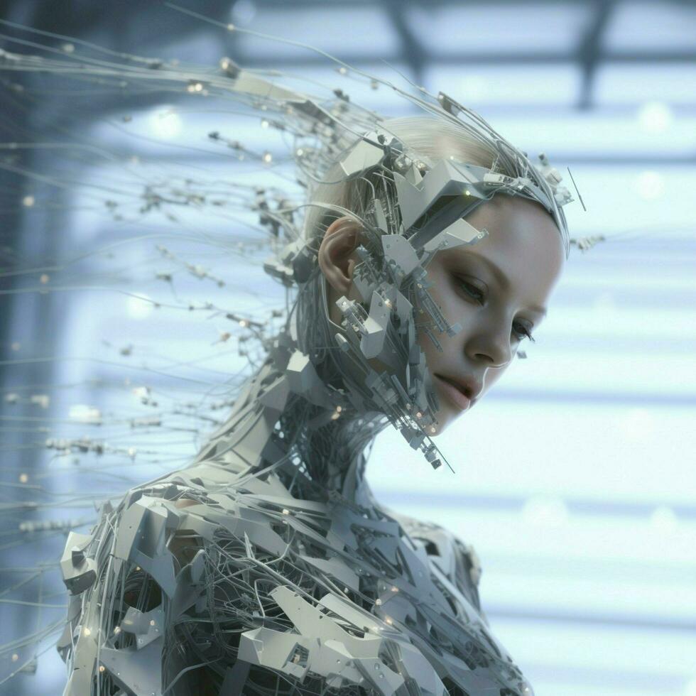 Data loss giving birth to ethereal and fragmented designs photo
