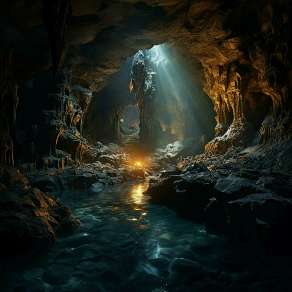 Deceptive caverns high quality ultra hd 8k hdr photo