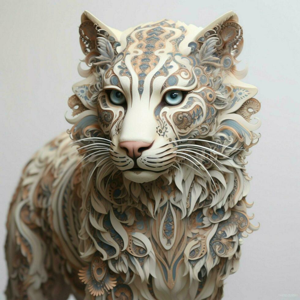 Delicate pets with intricate markings photo