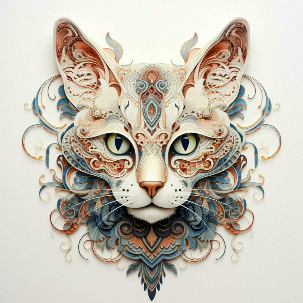 Delicate pets with intricate markings photo