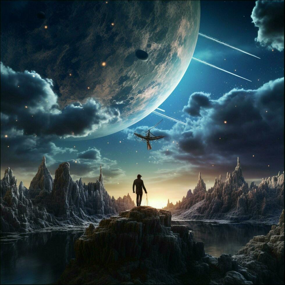 Defying gravity high quality ultra hd 8k hdr photo