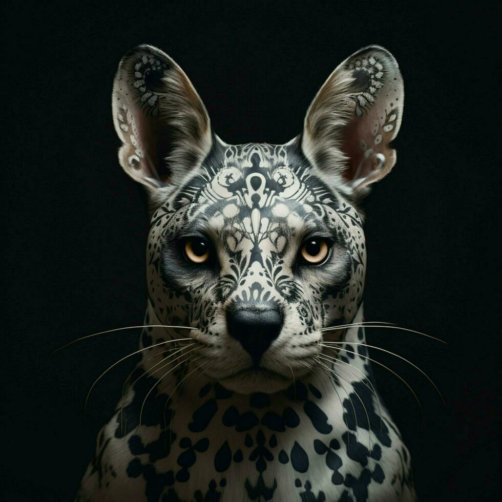 Delicate pets with intricate markings photo