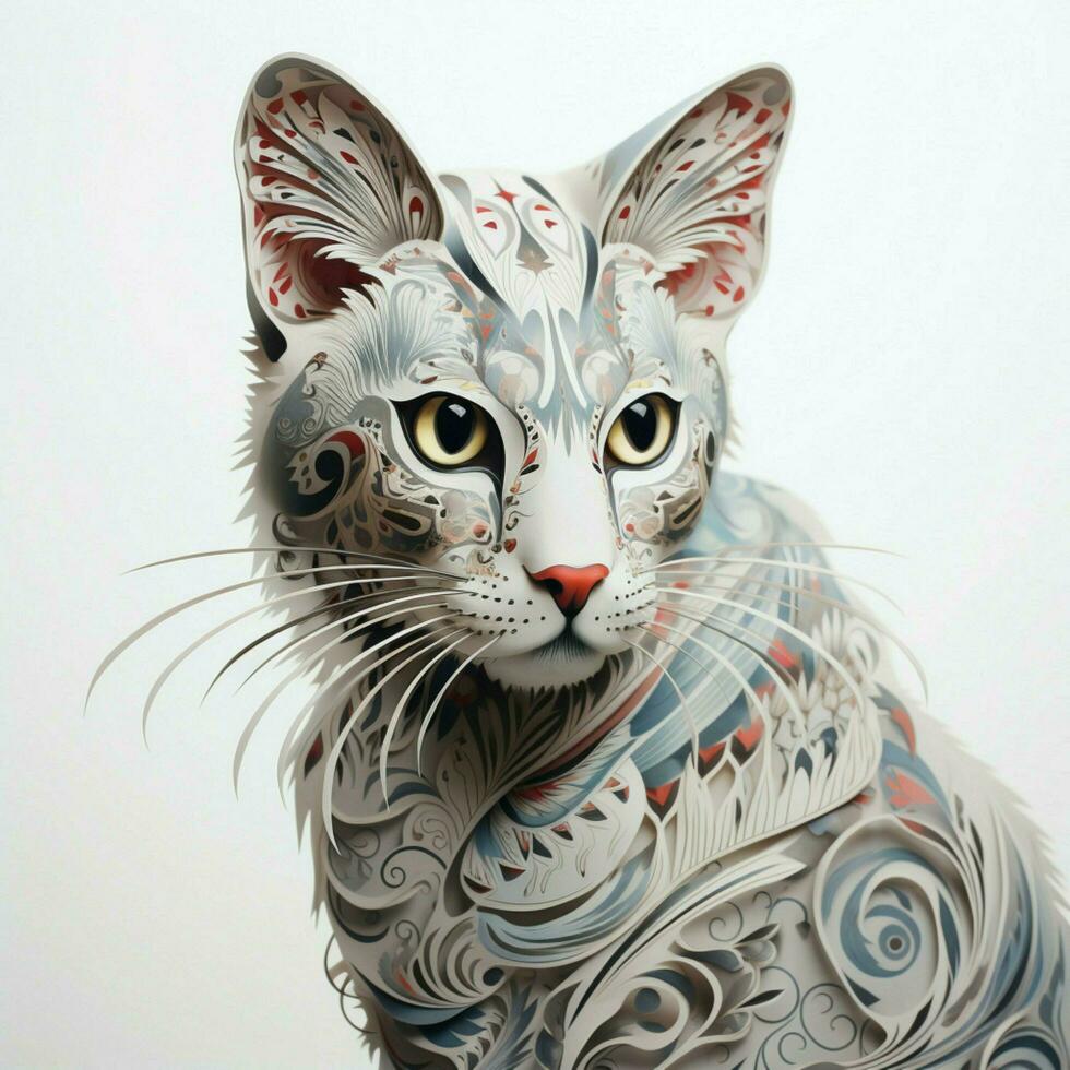 Delicate pets with intricate markings photo