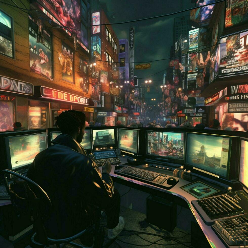 Depict the influence of Y2K on the video game industry and photo