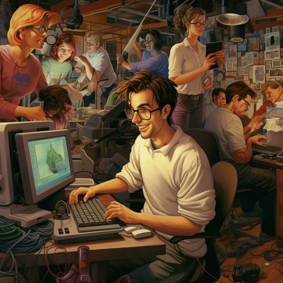 Depict the role of software developers and IT professional photo