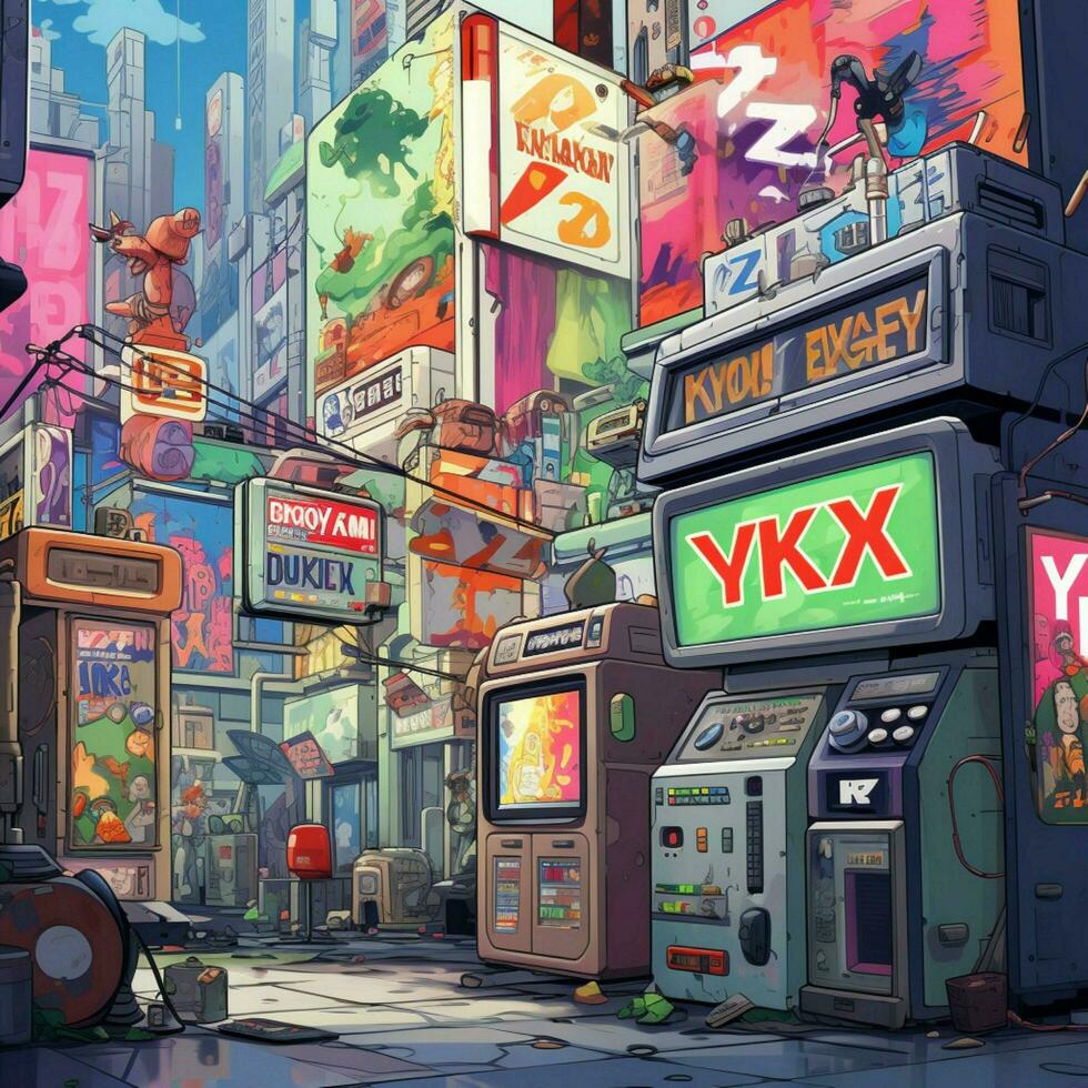 Depict the influence of Y2K on the video game industry and photo