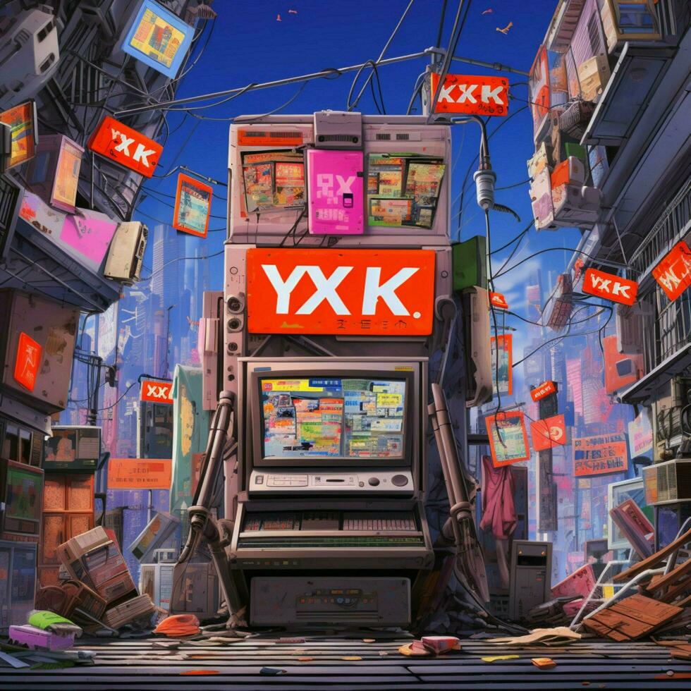 representar el influencia de y2k en el vídeo juego industria y foto