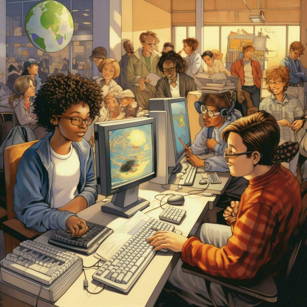 Depict the role of software developers and IT professional photo