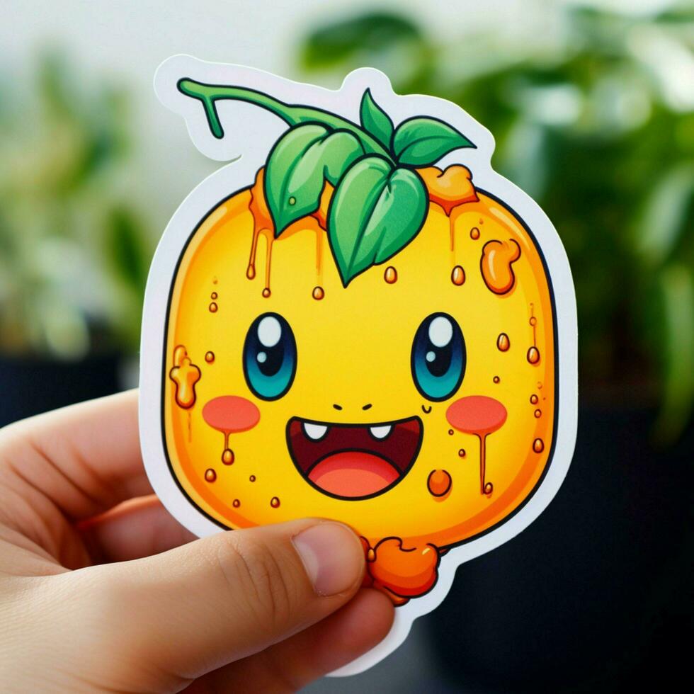 Design a sticker featuring a funny or punny illustration photo