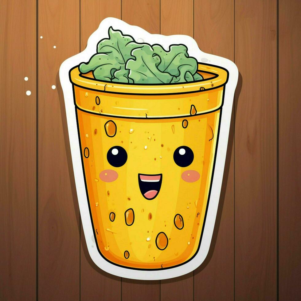 Design a sticker featuring a funny or punny illustration photo