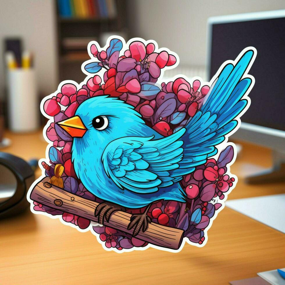 Design a sticker representing a popular hashtag or viral t photo