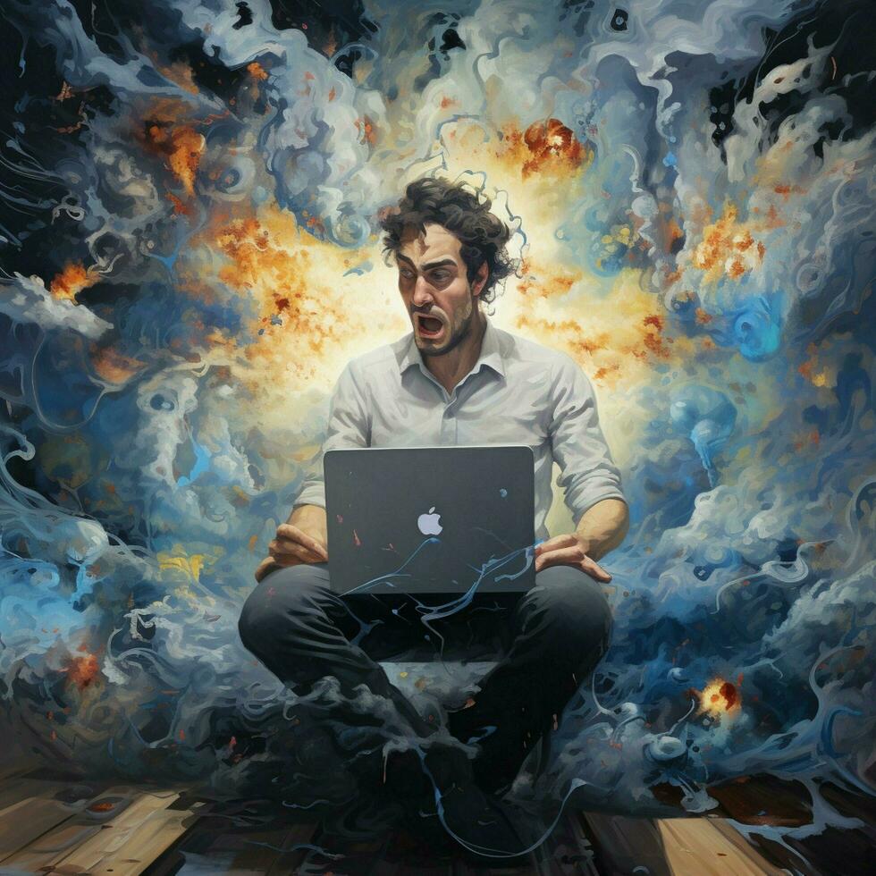 Digital malfunctions evolving into unexpected masterpieces photo