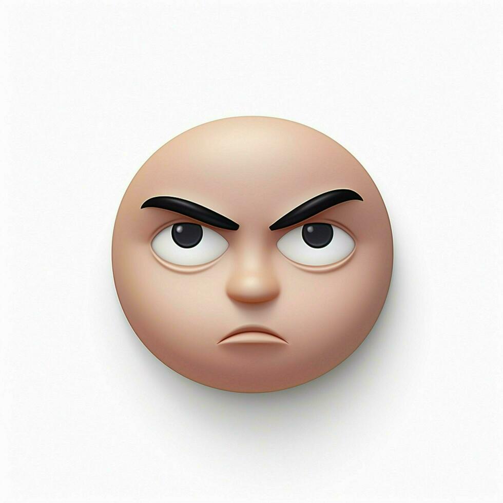 Disappointed Face emoji on white background high quality 4 photo