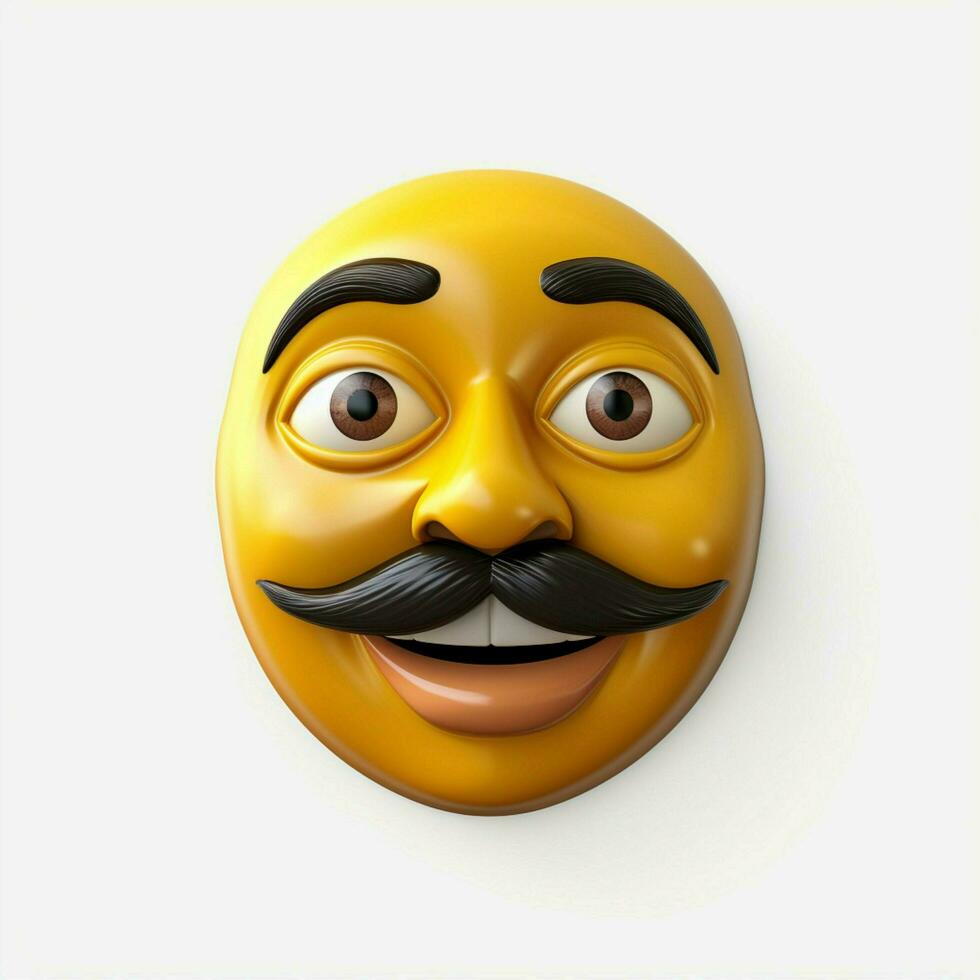 Disguised Face emoji on white background high quality 4k h photo