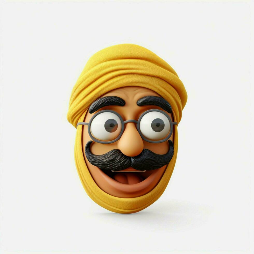Disguised Face emoji on white background high quality 4k h photo