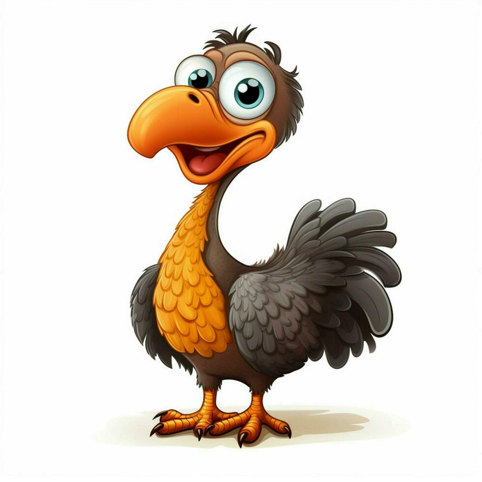 Dodo 2d cartoon vector illustration on white background hi photo