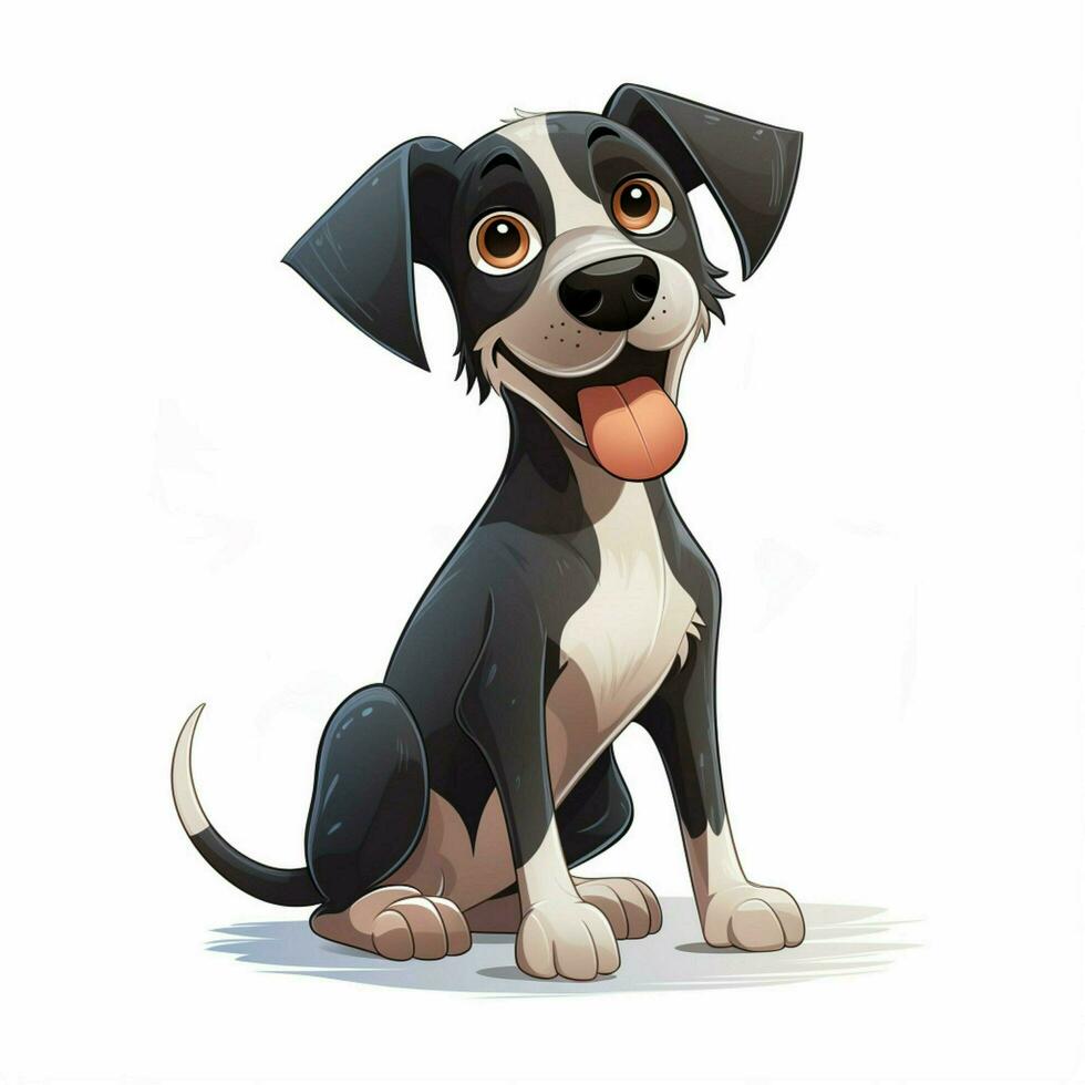 Dog 2d cartoon vector illustration on white background hig photo