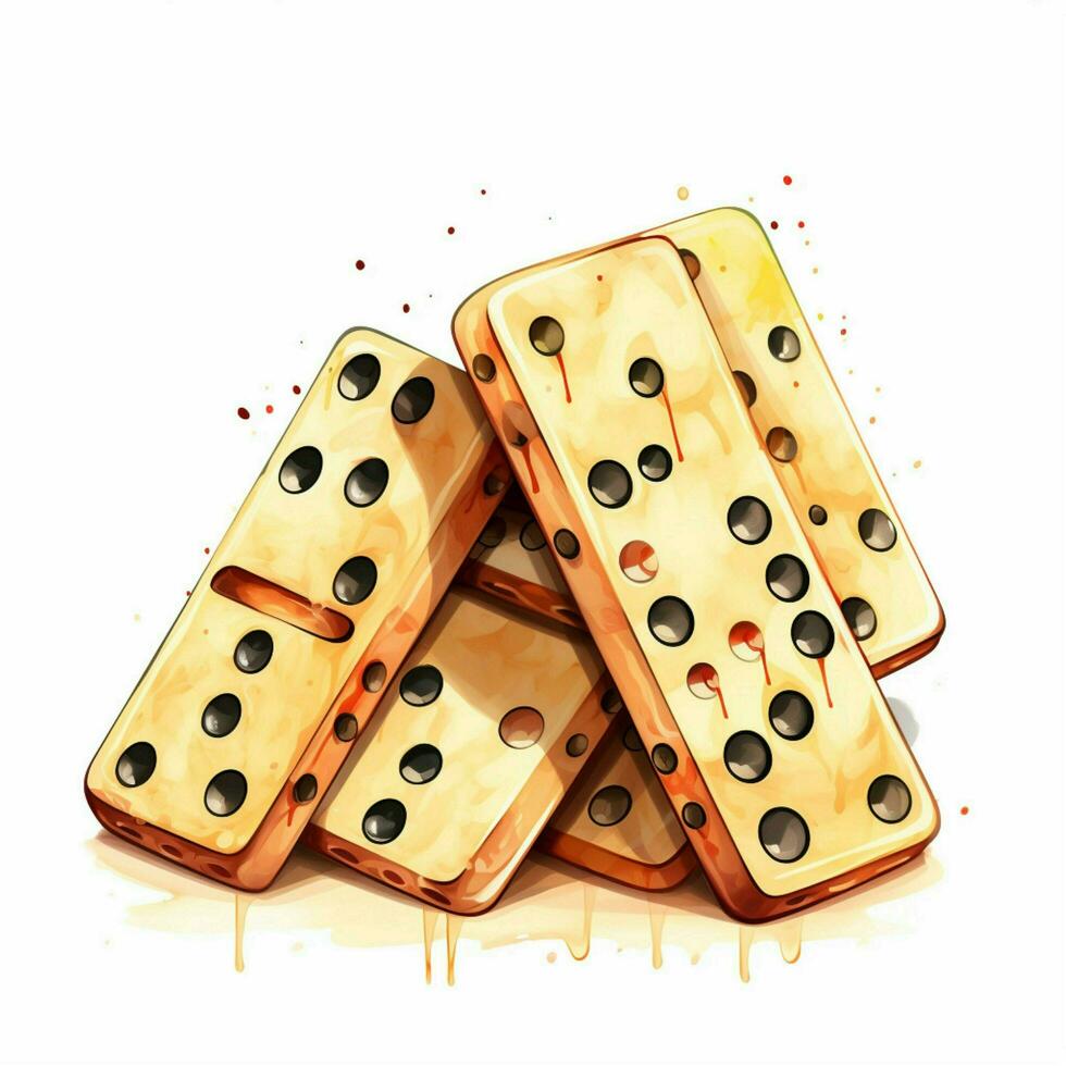 Dominoes 2d cartoon illustraton on white background high q photo