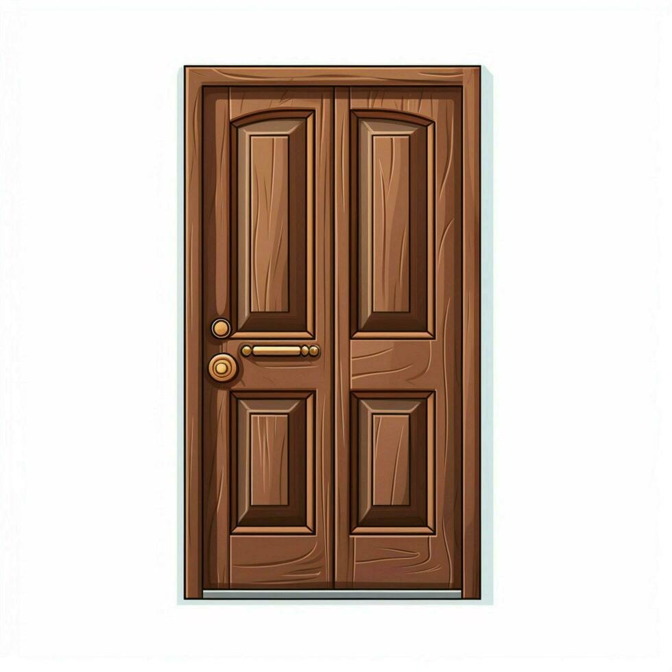 Door 2d cartoon vector illustration on white background hi photo