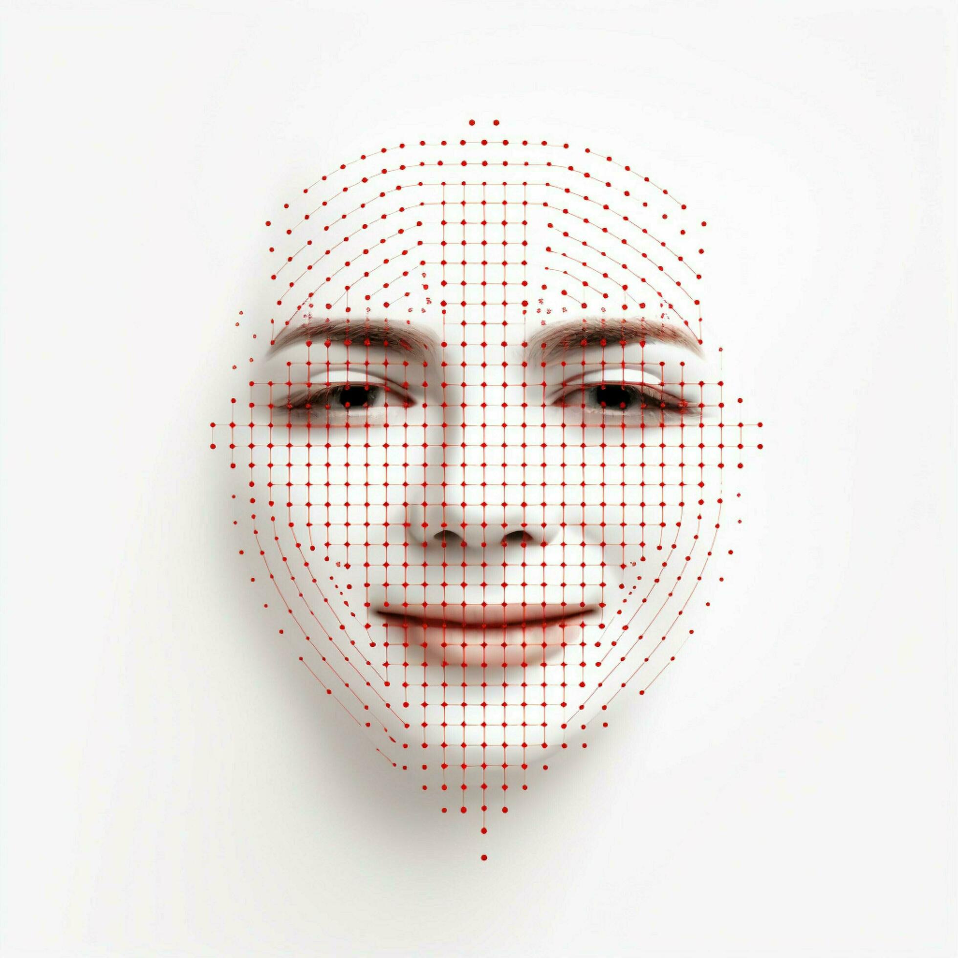 Dotted Line Face emoji on white background high quality 4k 30686191