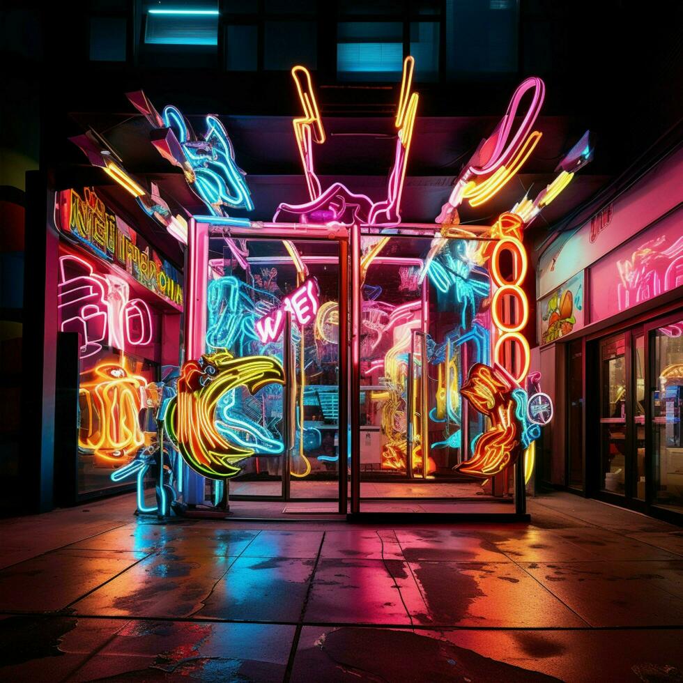 Dynamic displays of neons vibrant energy photo