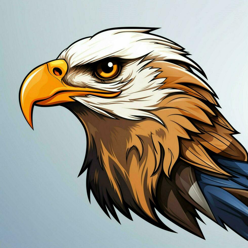 Eagle 2d cartoon vector illustration on white background h photo
