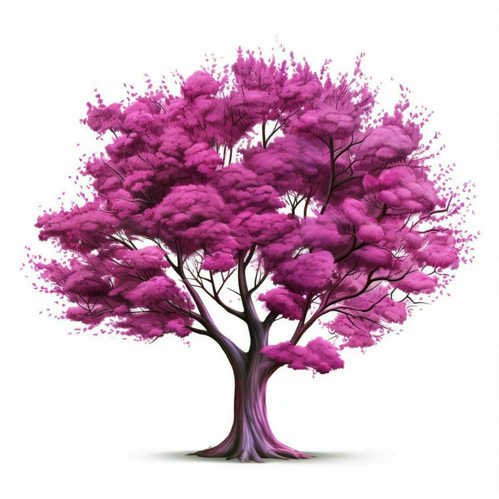 Eastern redbud 2d cartoon illustraton on white background photo