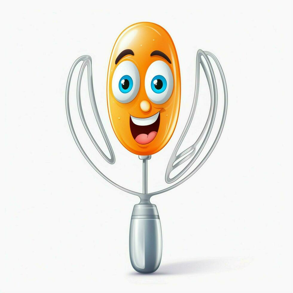 Egg Beater 2d cartoon illustraton on white background high photo