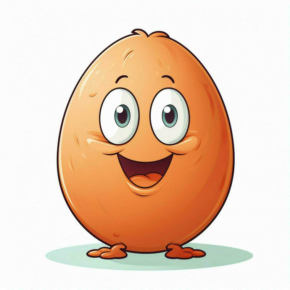 Egg 2d cartoon vector illustration on white background hig photo