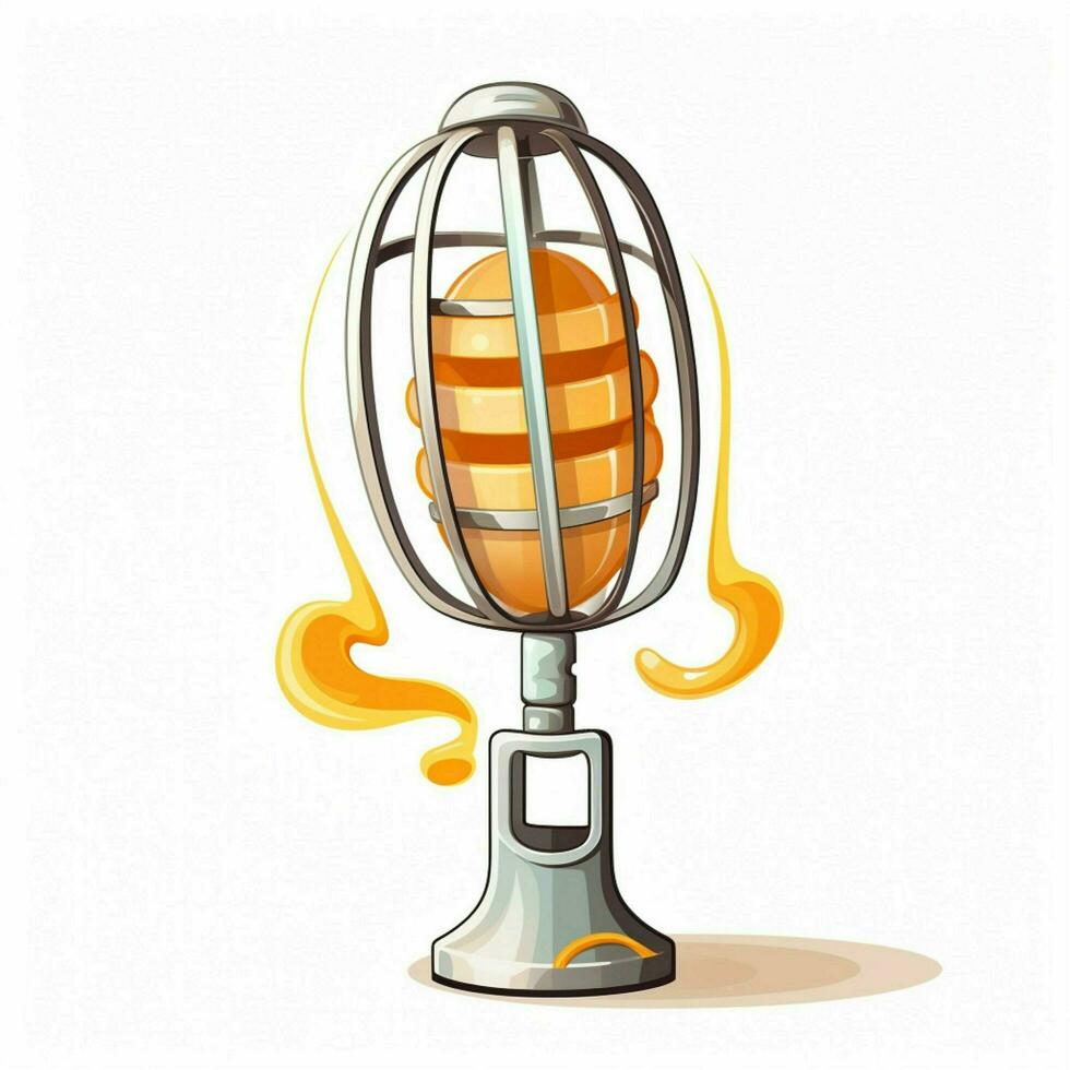 Egg Beater 2d cartoon illustraton on white background high photo