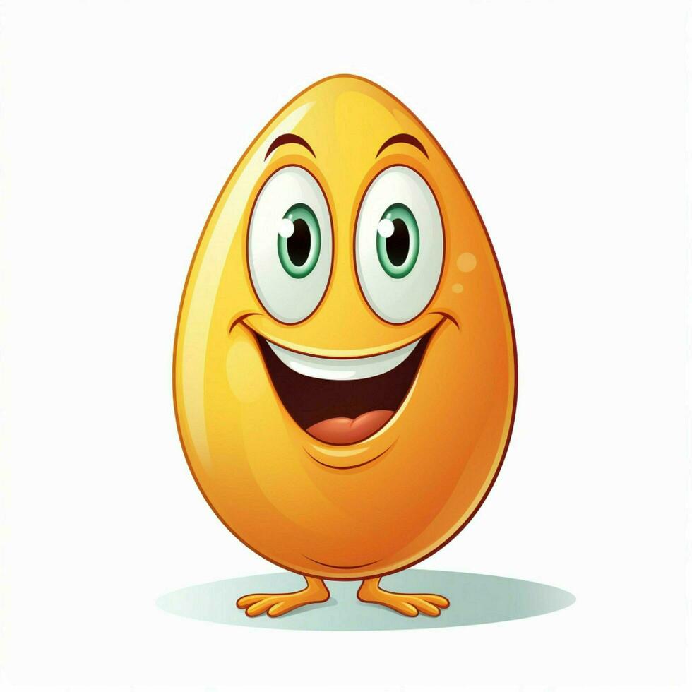 Egg 2d cartoon vector illustration on white background hig photo