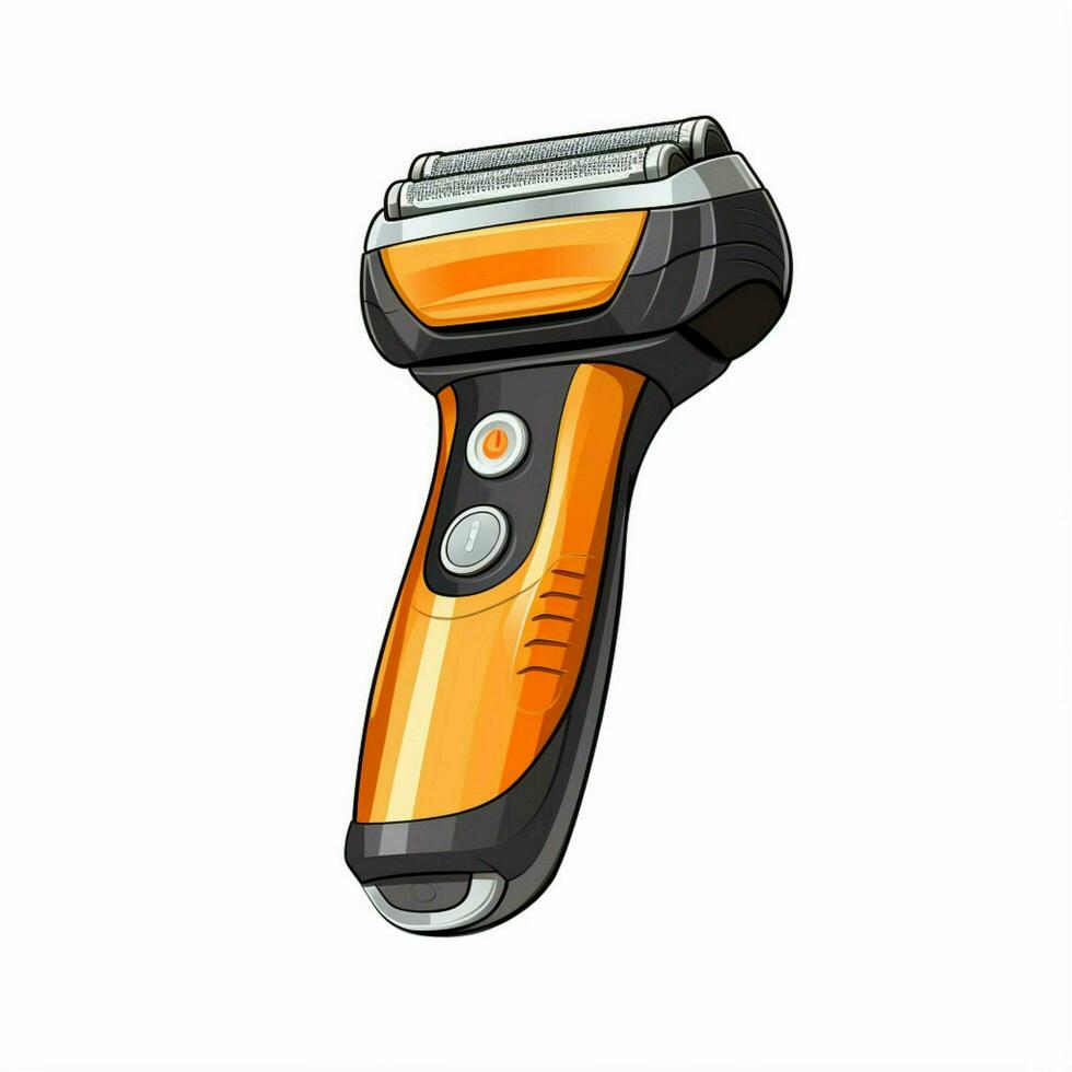 Electric razor 2d cartoon illustraton on white background photo