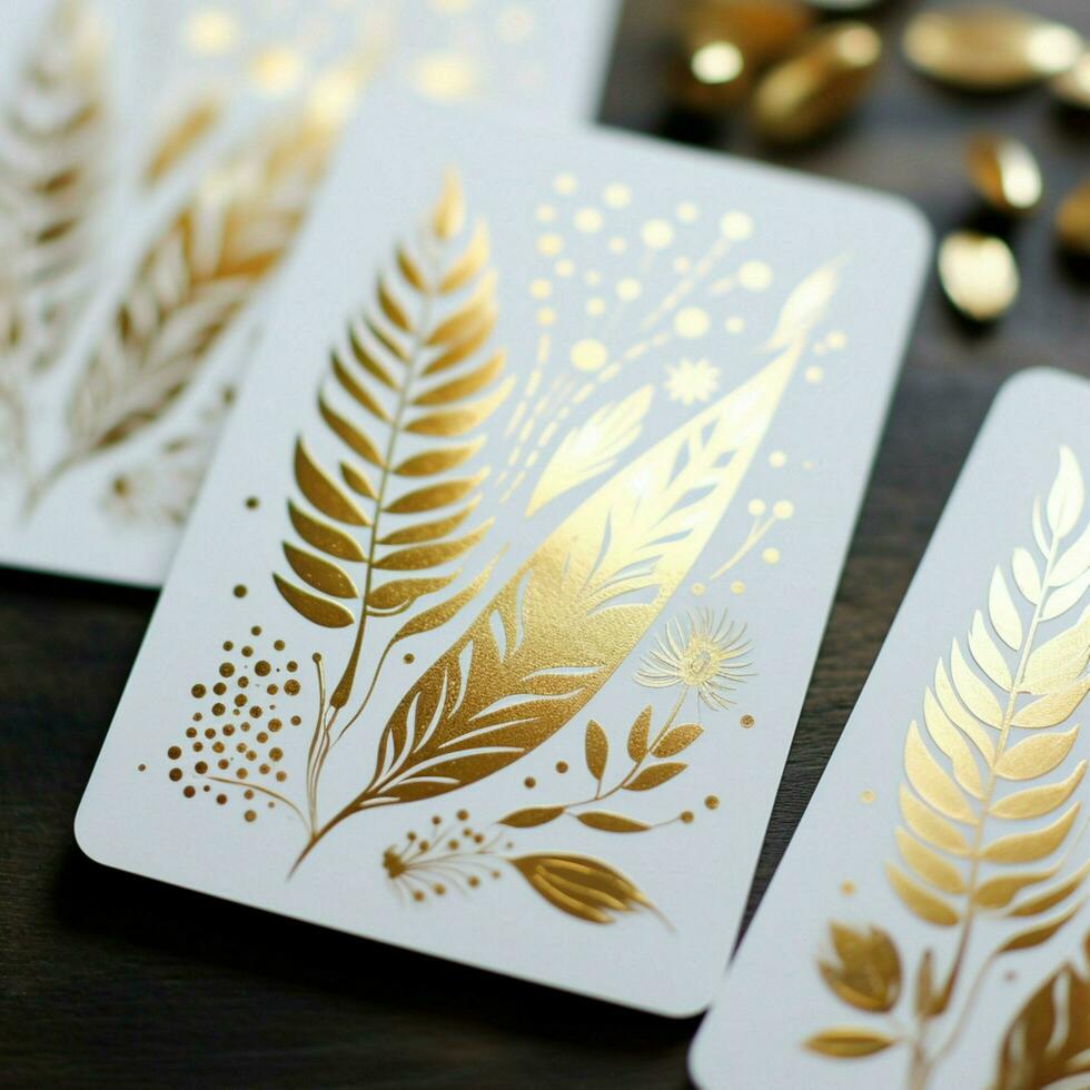 Elegant and sophisticated gold foil stickers photo