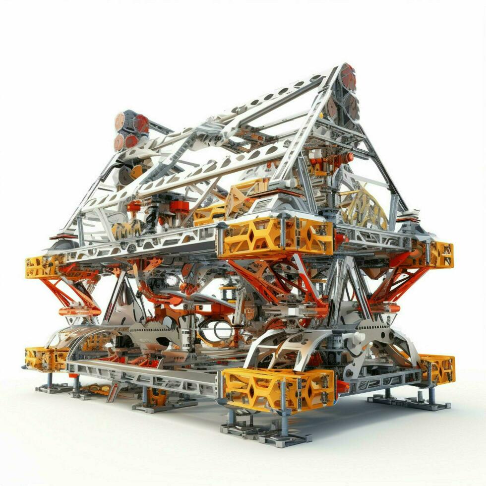 Erector Set 2d cartoon illustraton on white background hig photo