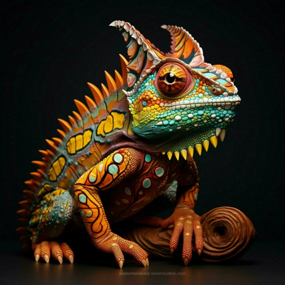 Exotic pets with vibrant and intricate patterns photo