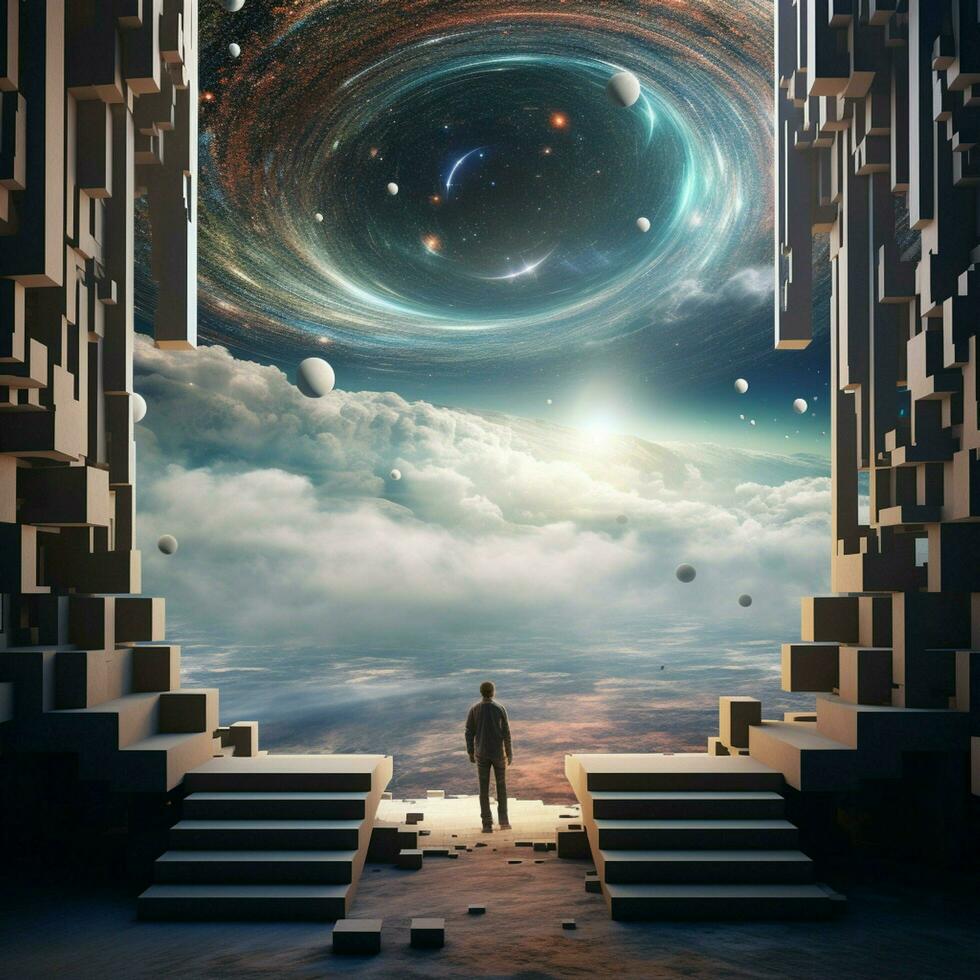 Expanding illusions high quality ultra hd 8k hdr photo