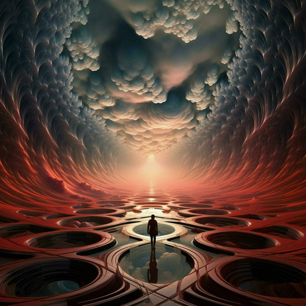 Expanding illusions high quality ultra hd 8k hdr photo