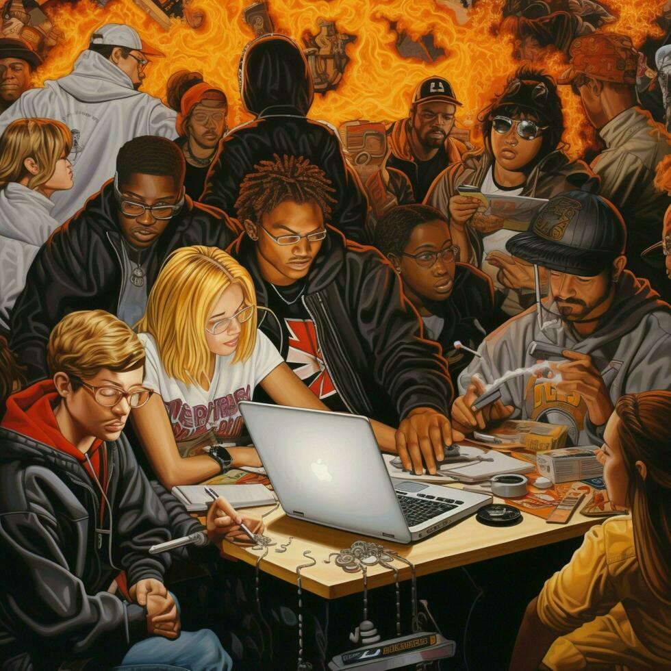Explore the emergence of online communities and forums photo