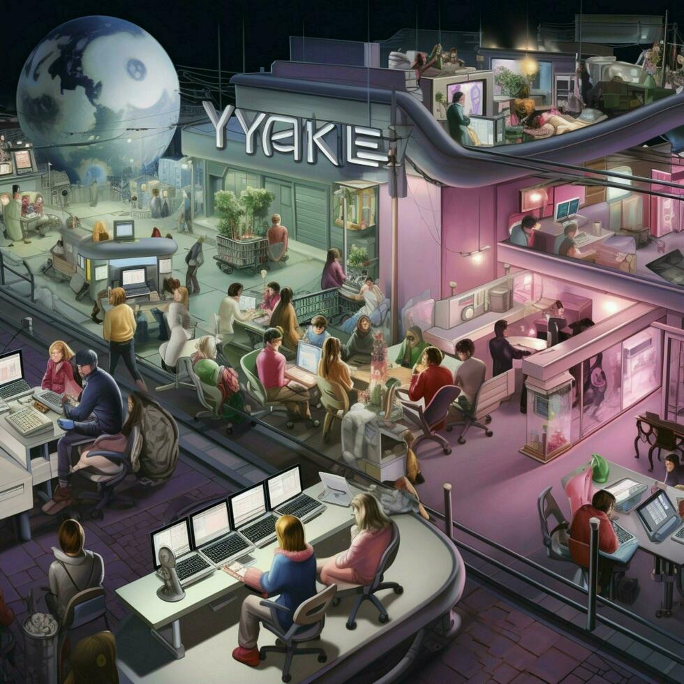 Explore the emergence of online communities and forums photo