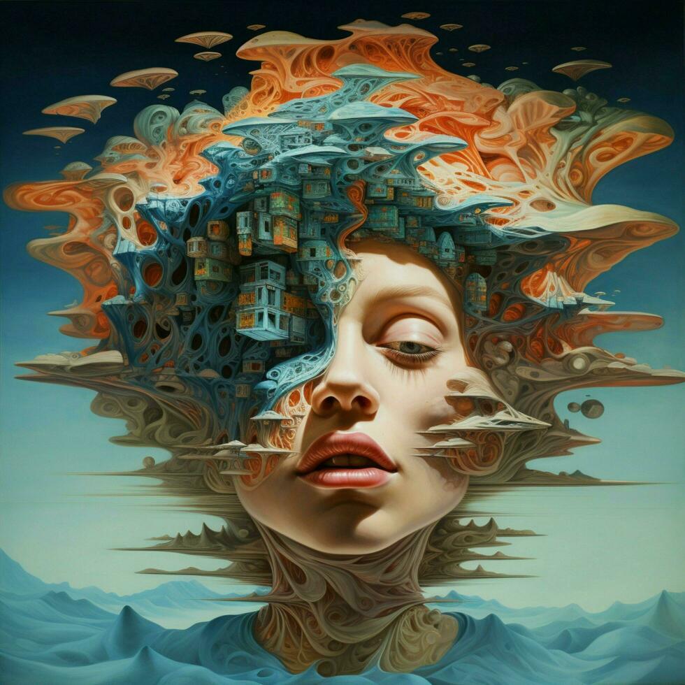 Exploring the depths of the mind through distorted photo