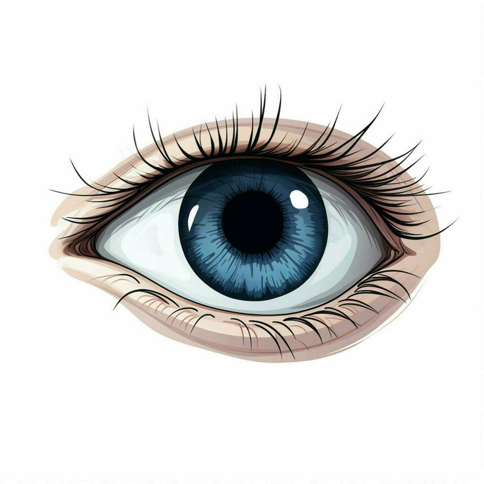 Eyes 2d cartoon illustraton on white background high quality photo