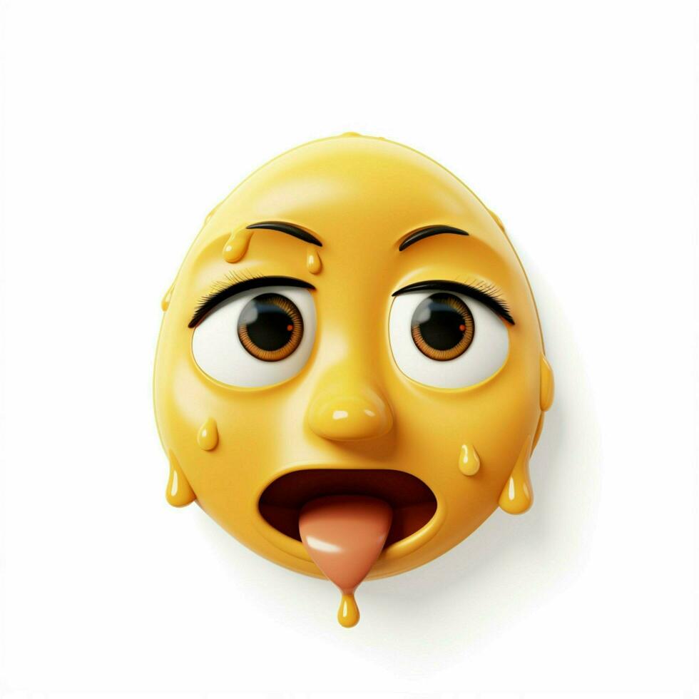 Face with Tears of Joy emoji on white background high photo